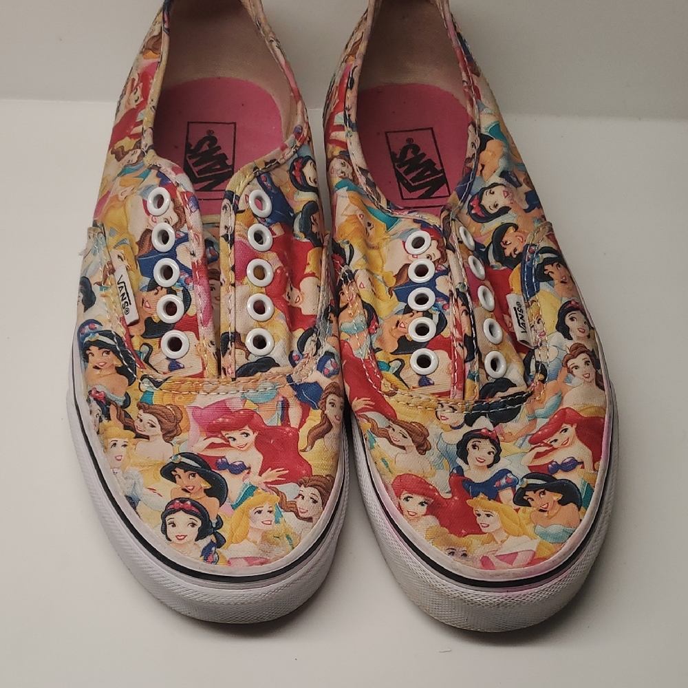 Vans Women's Disney Princesses Print Sneakers - Multicolor. Size 9